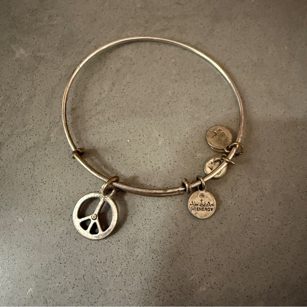 Alex and Ani Peace Charm Bracelet